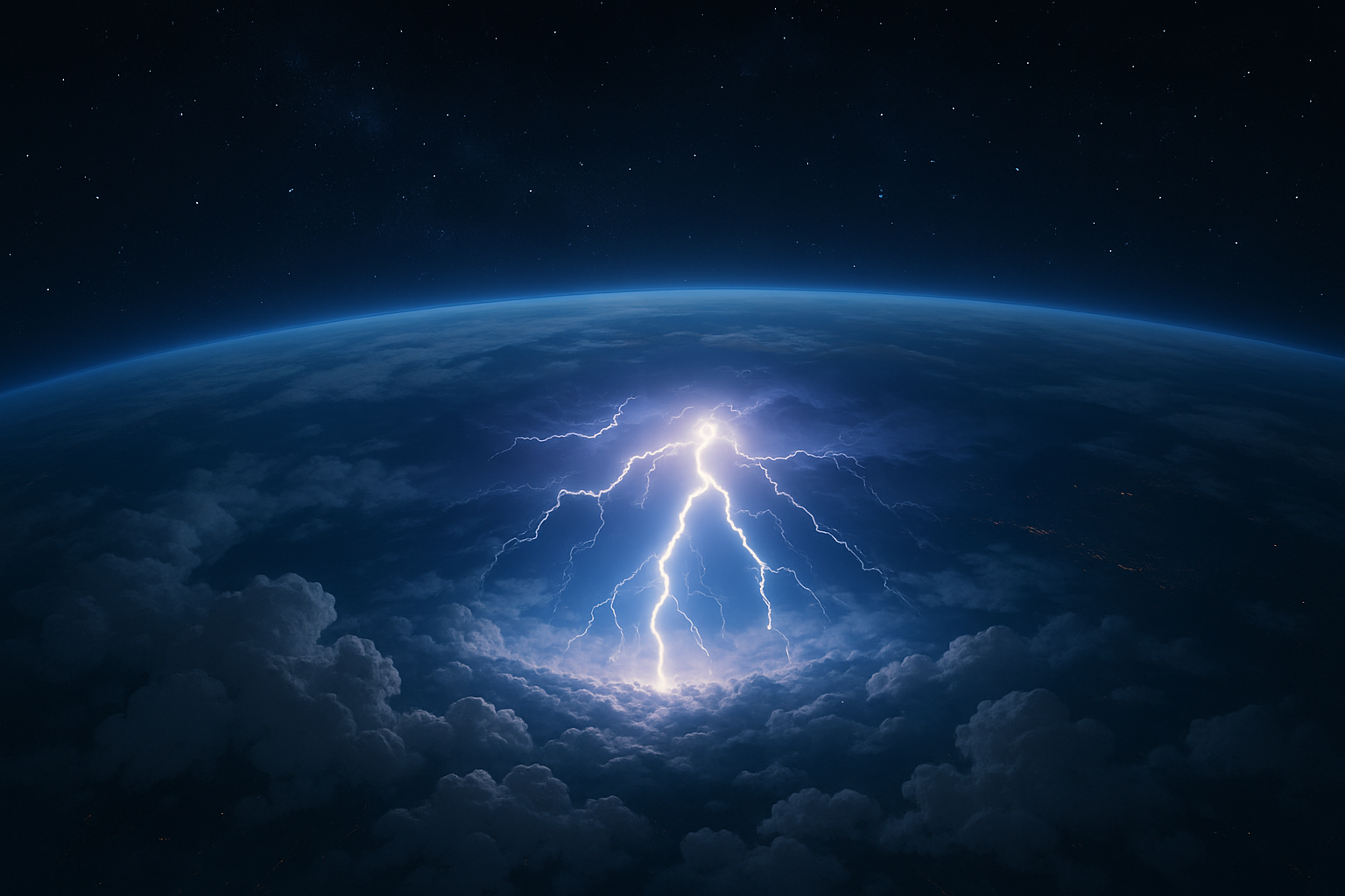 우주에서 구름과 번개는 어떤 색으로 보일까?