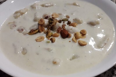 견과류 올린 블루치즈 감자뇨끼