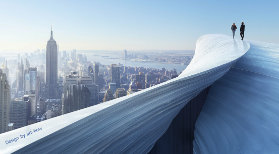 미래형도시 (창작 컨셉 아트 이미지 : Midjourney 기반 직접제작 / Photoshop 편집 포함) * 본 이미지는 특정 브랜드 및 회사 또는 상업적 IP와 관련 없는 독창적인 창작물입니다.