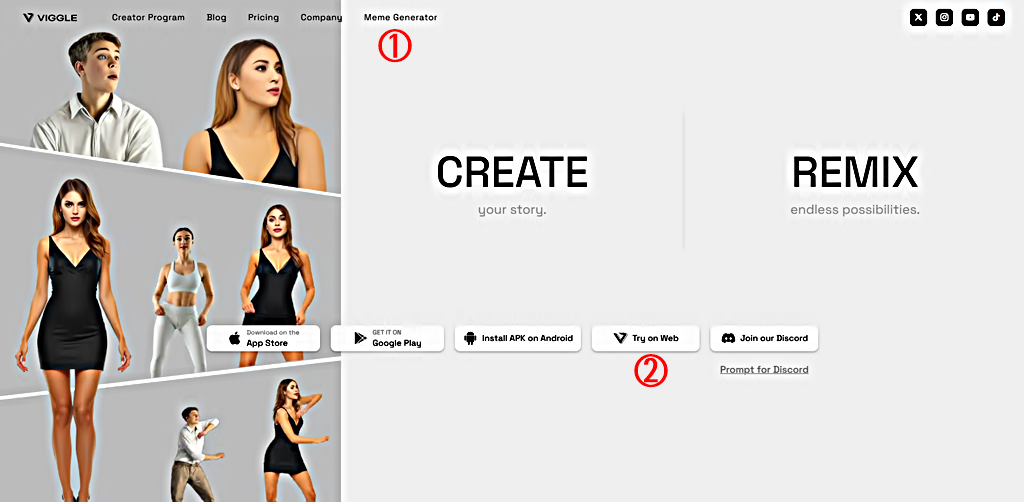 Viggle AI 웹 기반 AI 비디오 만들기 바로 가기 링크