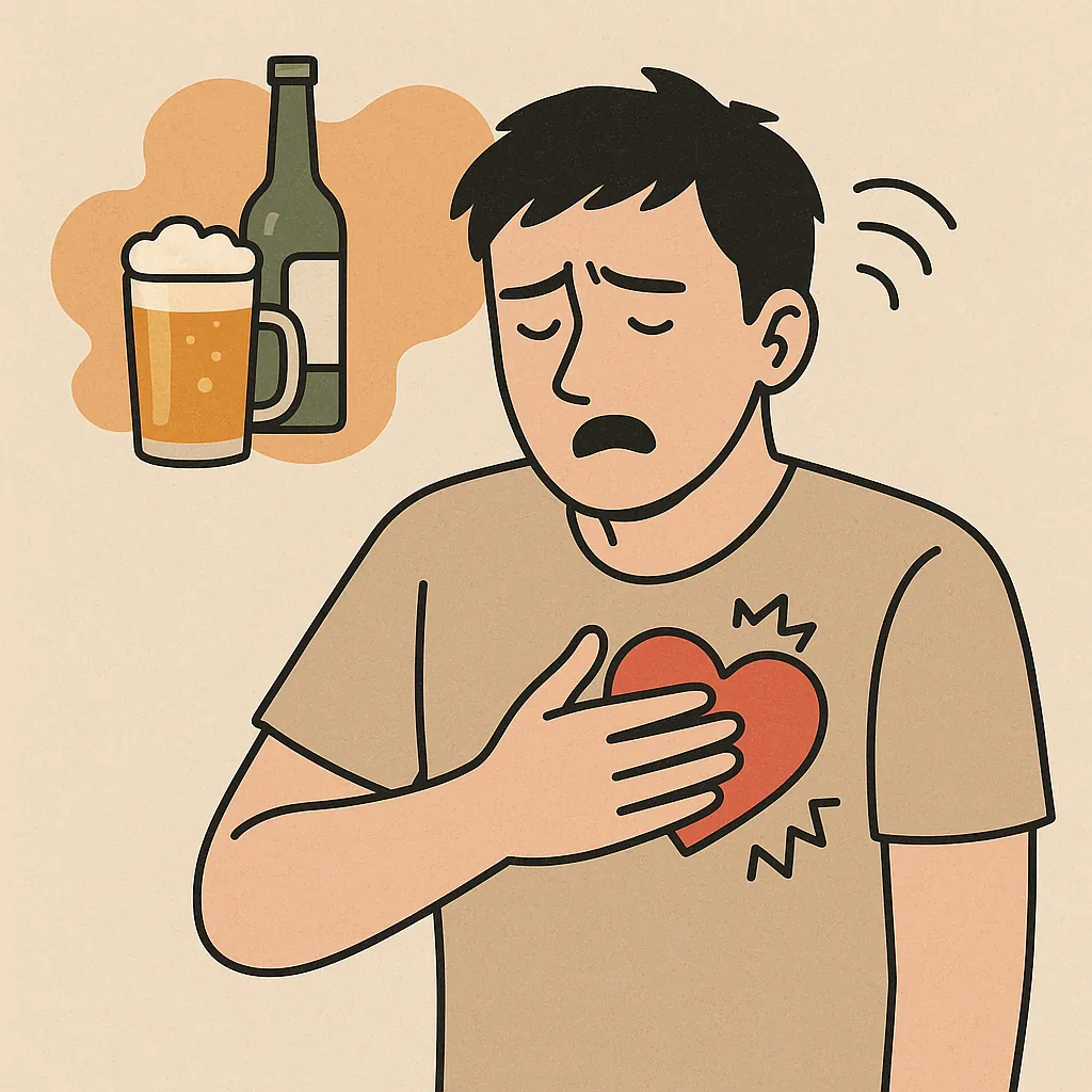술을-마신-다음날-가슴이-두근거리는-이유를-표현한-이미지-심장-두근거림과-알코올-영향-시각화