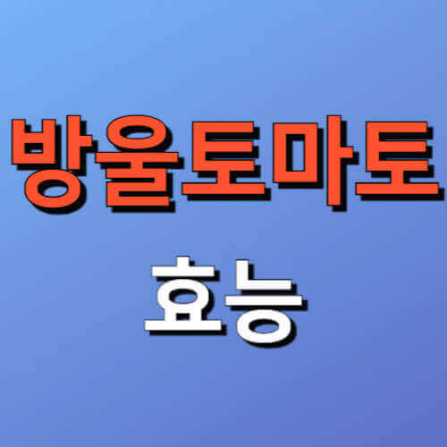 방울토마토 효능이라고 적힌 이미지
