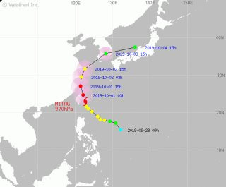 11호 태풍 버들 현재 위치