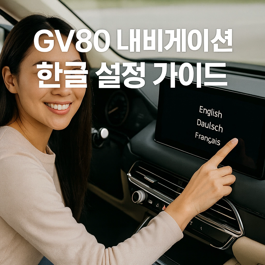 GV80 내비게이션 한글 설정 가이드