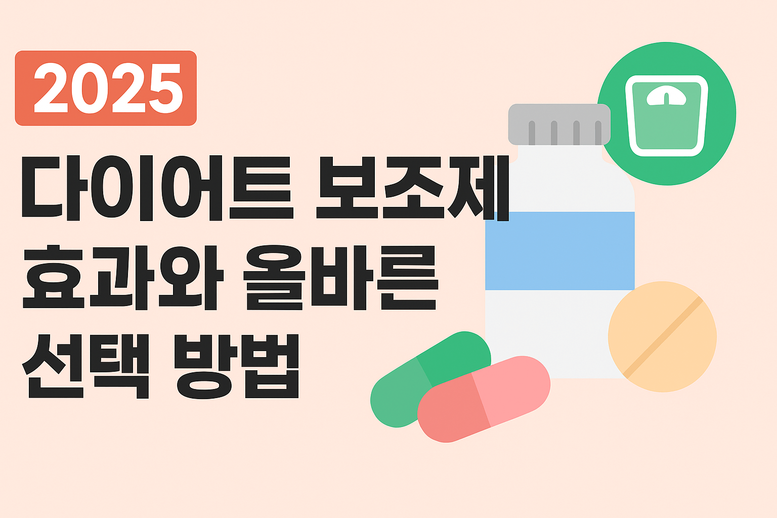 2025 다이어트 보조제 효과와 올바른 선택 방법