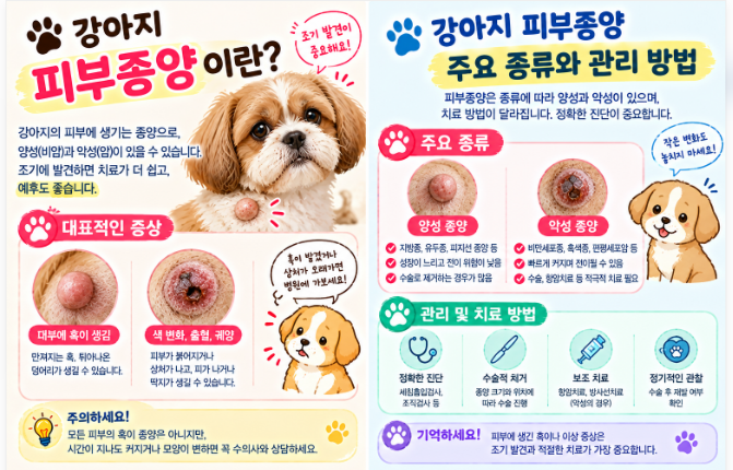 강아지 피부종양 증상과 치료법｜혹이 만져진다면 양성&middot;악성 구별과 검사 방법 총정리
