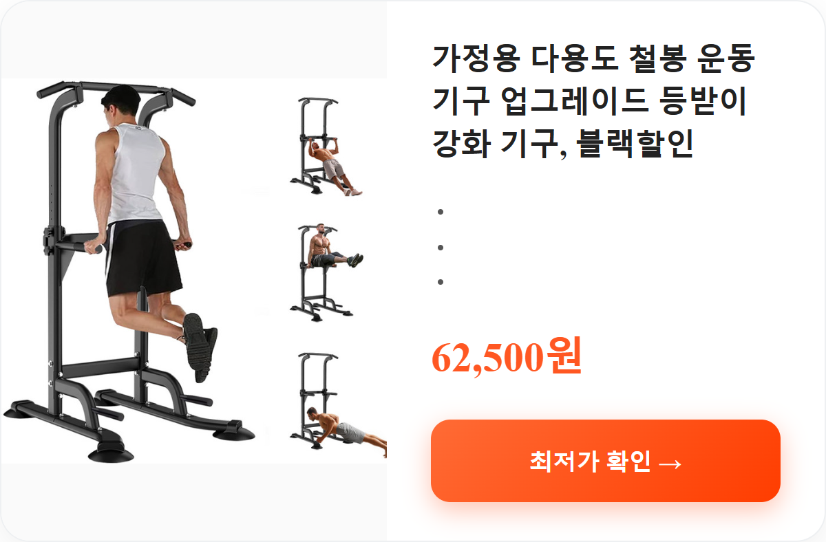 가정용 다용도 철봉 운동기구 업그레이드 등받이 강화 기구, 블랙할인 상세 보기