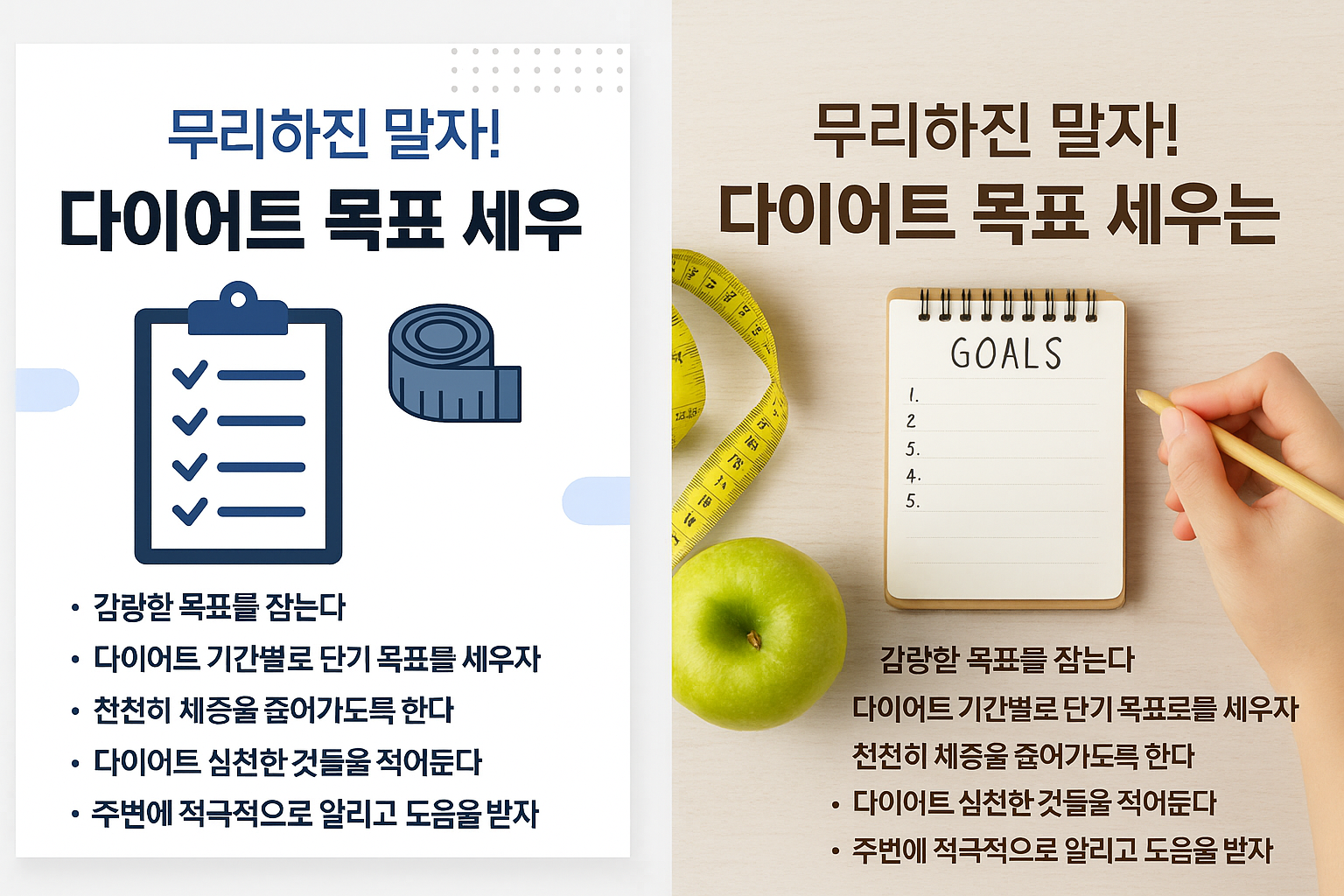 무리하지 않는 다이어트 목표 세우는 법