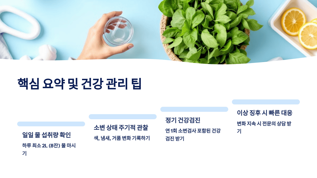 핵심 요약 및 건강 관리 팁