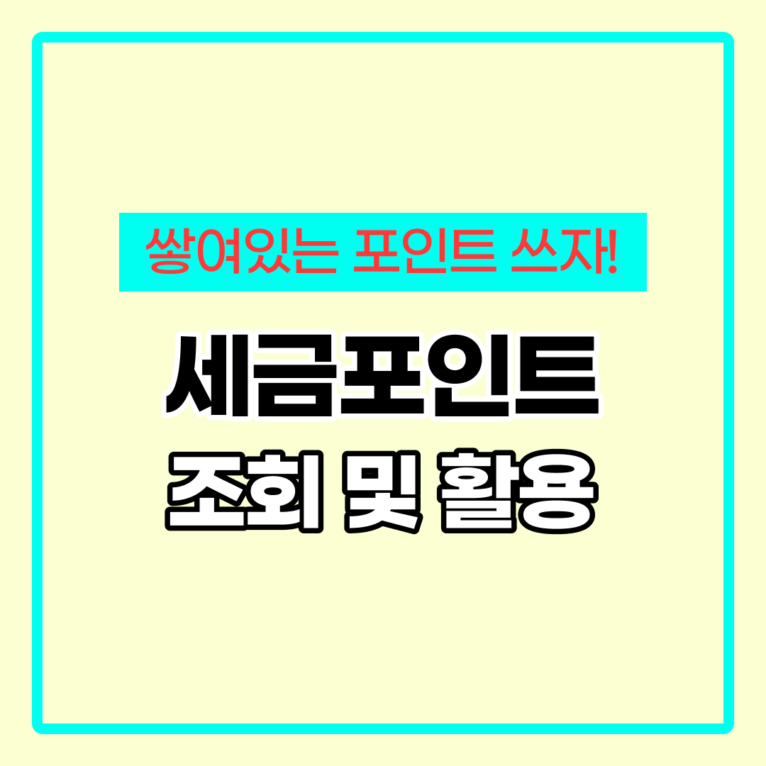 세금포인트 조회