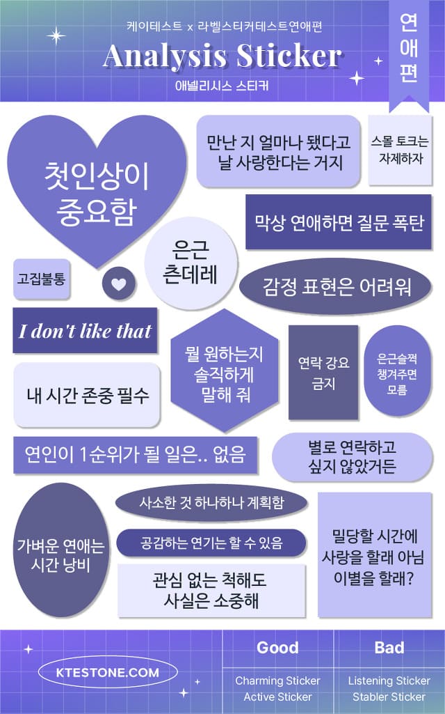 라벨 스티커 테스트 연애편 - 애널리시스 스티커
