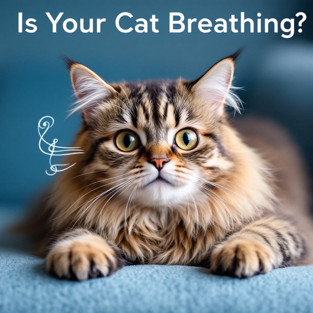 고양이의 거친 숨소리를 나타내는 썸네일 이미지