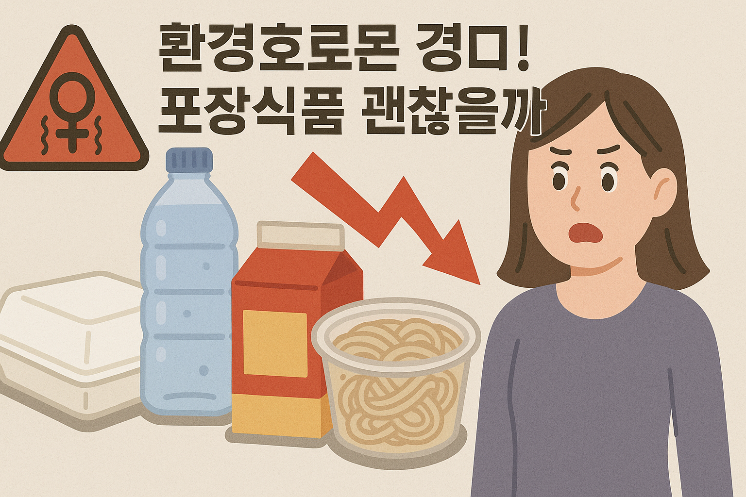 환경호르몬 포장식품 플라스틱