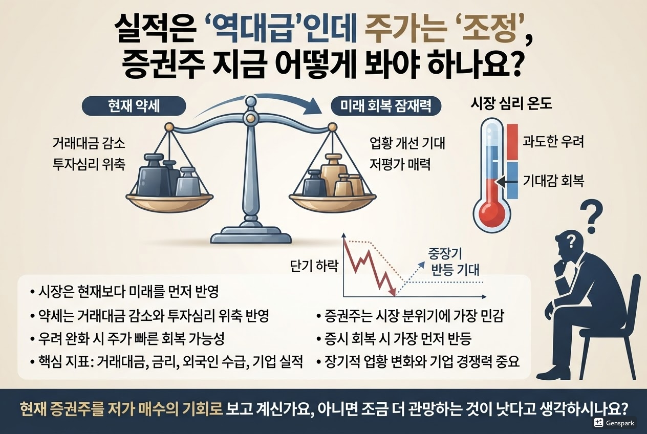 현재 약세 vs 미래 회복 가능성 저울