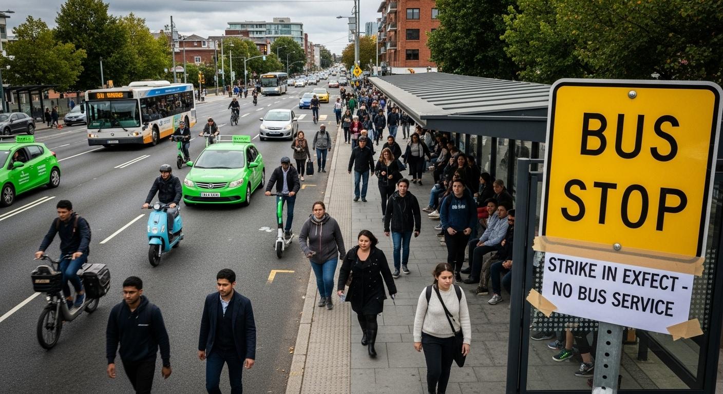 버스 파업 버스