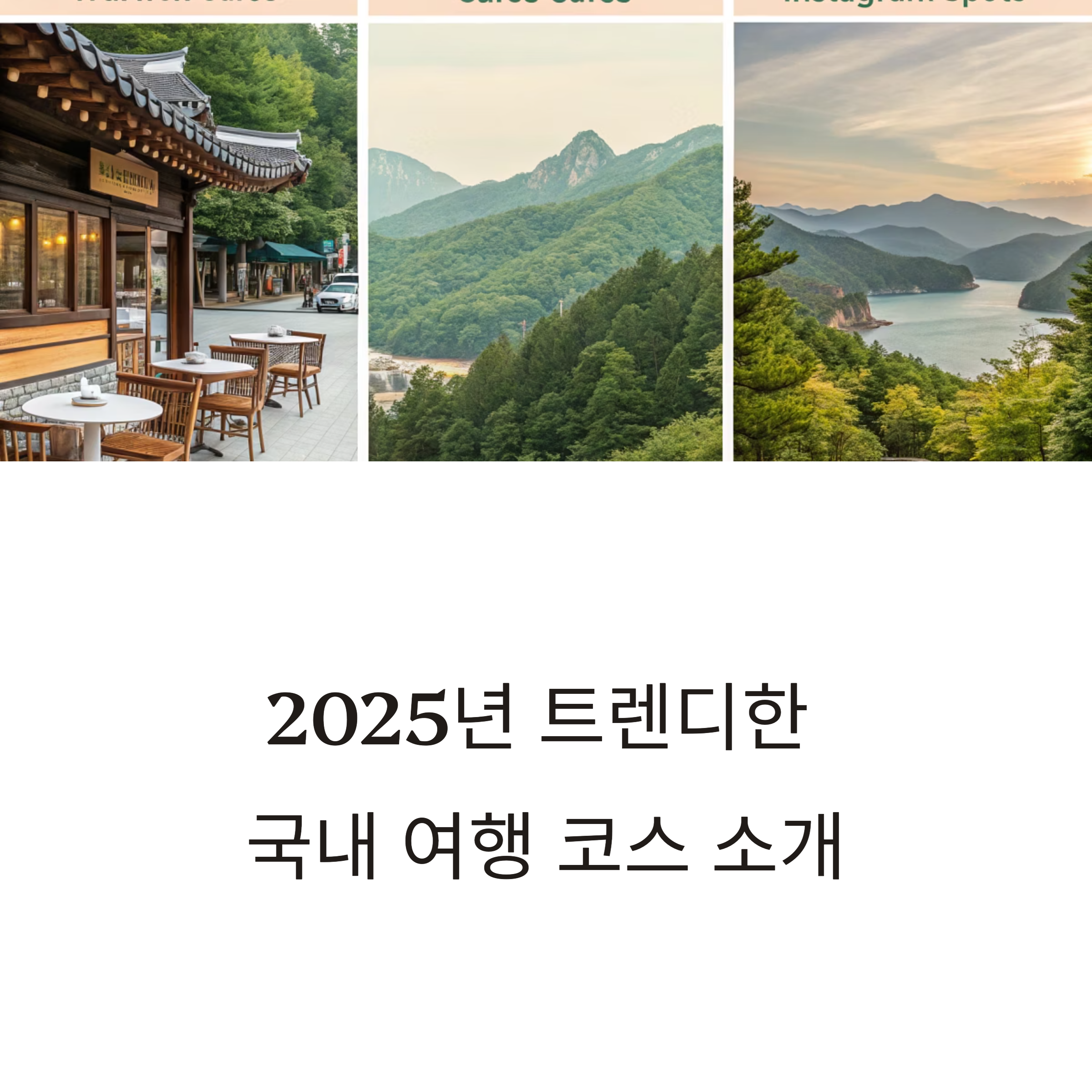 트렌디한 국내 여행 코스