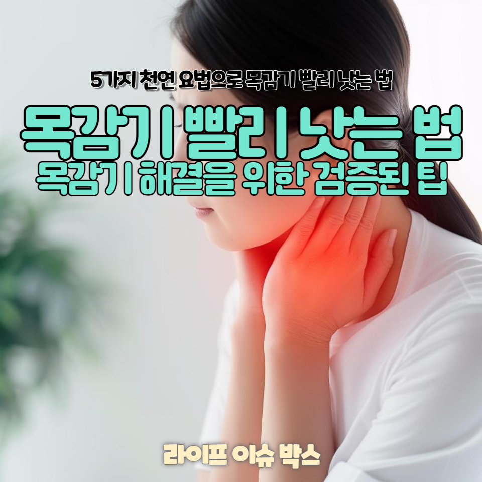 추천하는 5가지 천연 요법과 목감기에 좋은 음식