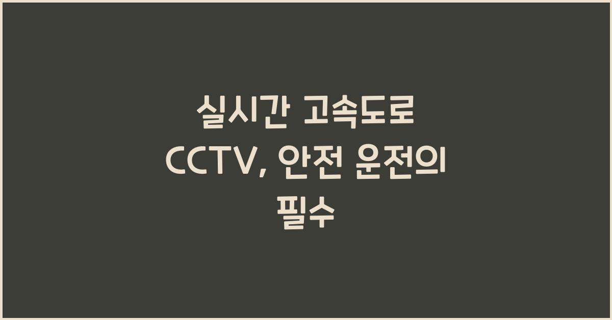 실시간 고속도로 cctv