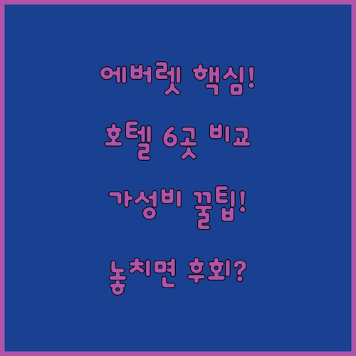 워싱턴주 에버렛 호텔 6곳 완벽 비교..