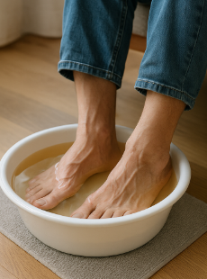 미지근한 물 족욕