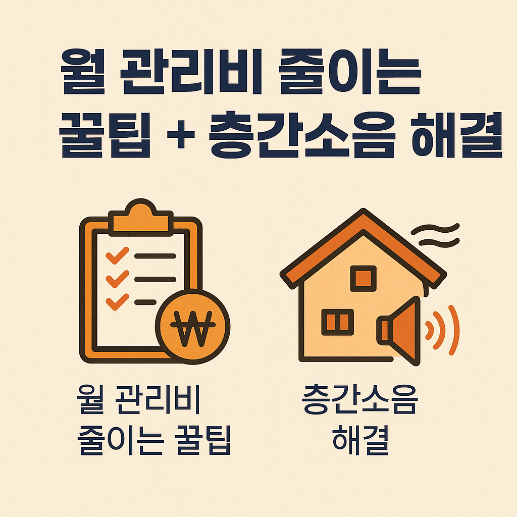 월 관리비 줄이는 꿀팁 & 층간소음 해결 가이드