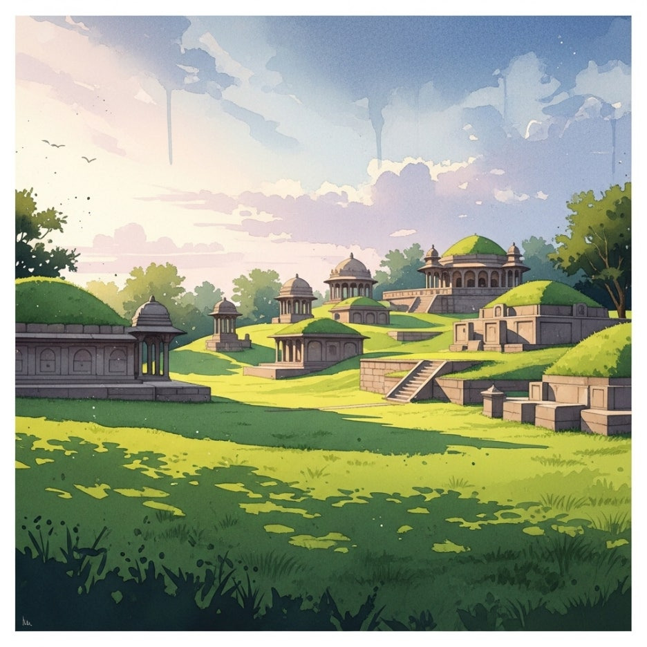 평화로운 분위기의 김해 수로왕릉 풍경