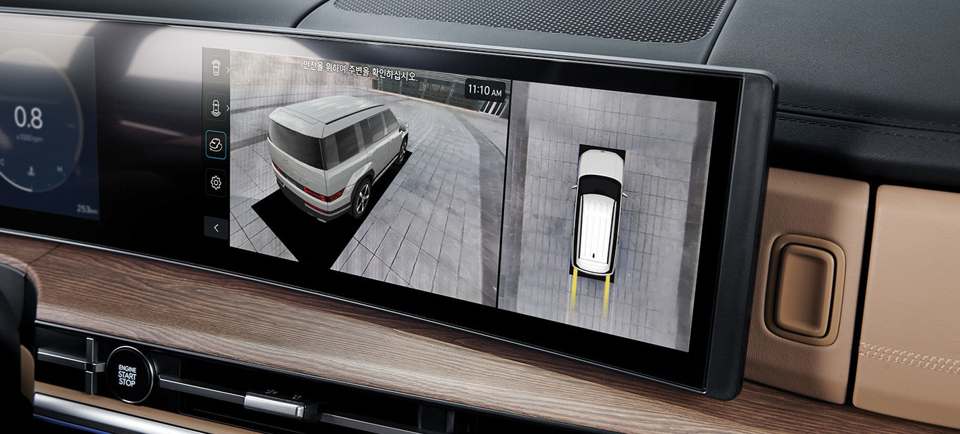 싼타페 AVM 어라운드뷰 모니터 화질이 좋다!