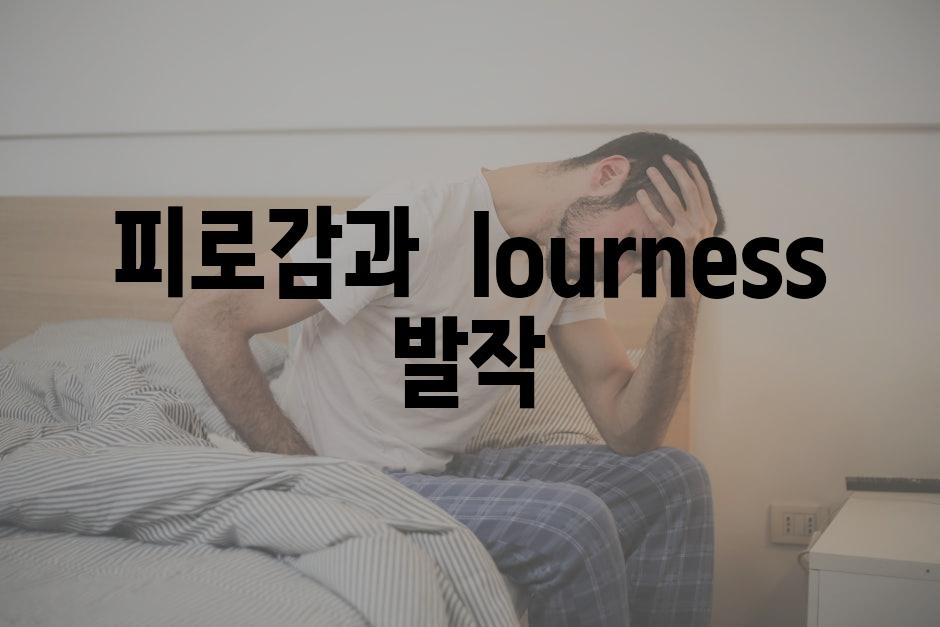 피로감과  lourness 발작