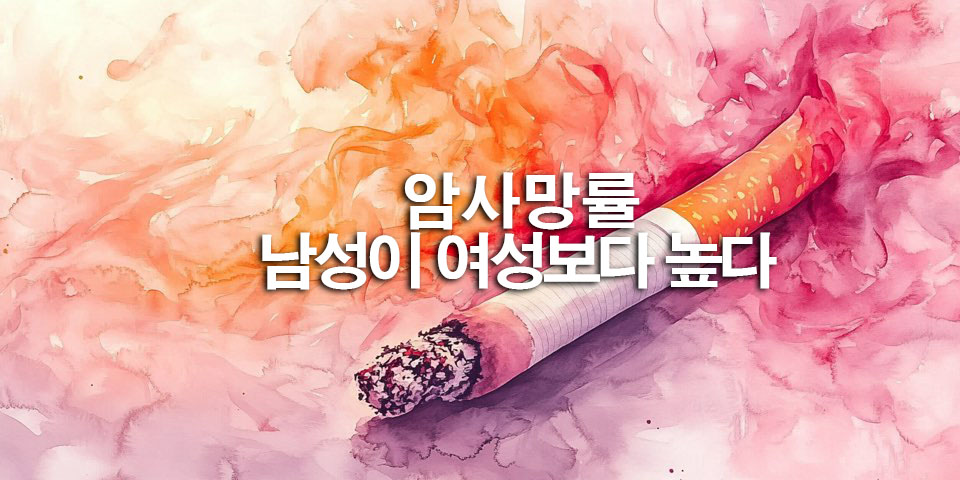 암 사망률, 남성이 여성보다
