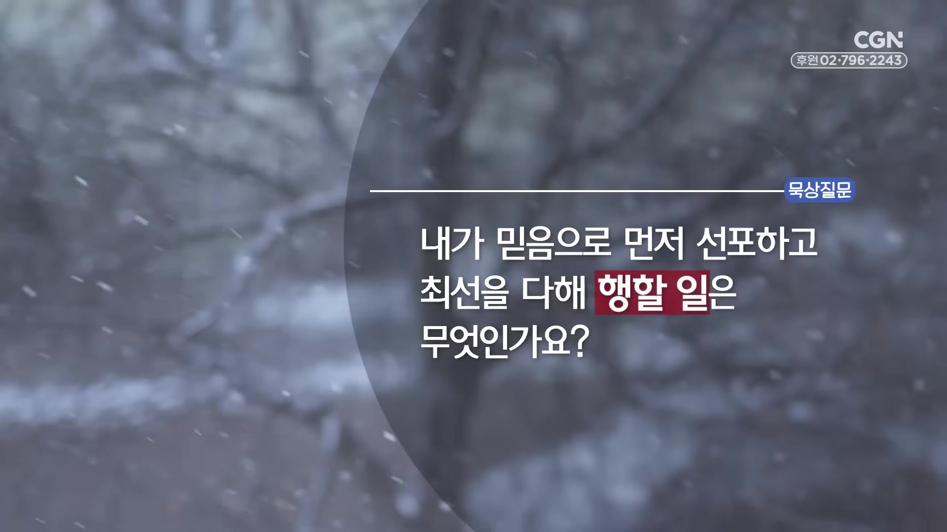 내가 믿음으로 먼저 선포하고 최선을 다해 행할 일은 무엇인가요?