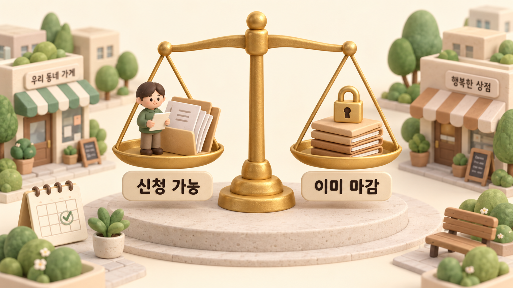 신청 가능 사업과 마감 사업