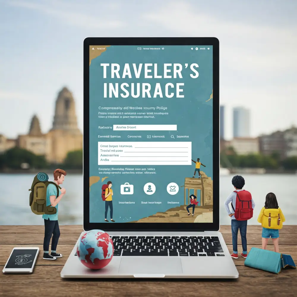 여행자보험-일러스트 이미지