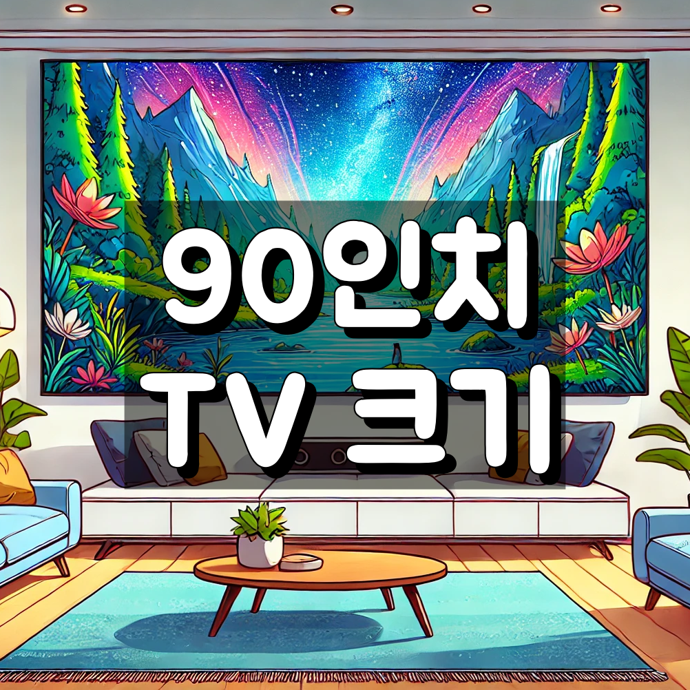 90인치 TV 크기 대표 이미지