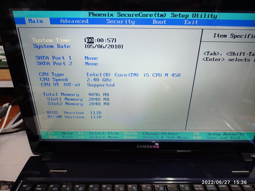 배터리 교체후 시간 초기화
