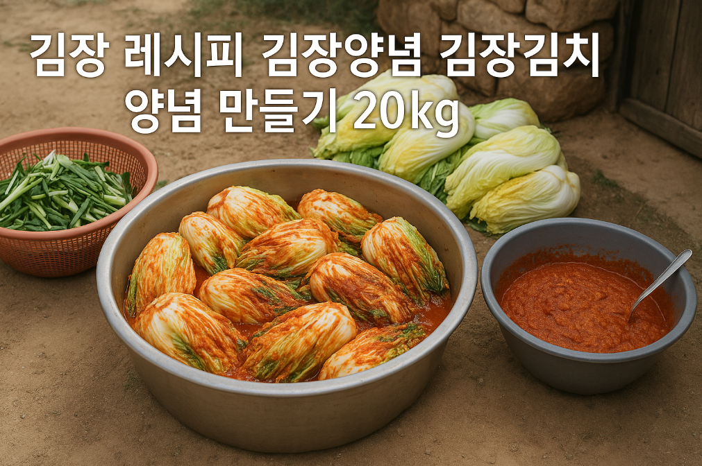 김장 20kg 완벽 양념비율, 3대가 내려온 황금레시피