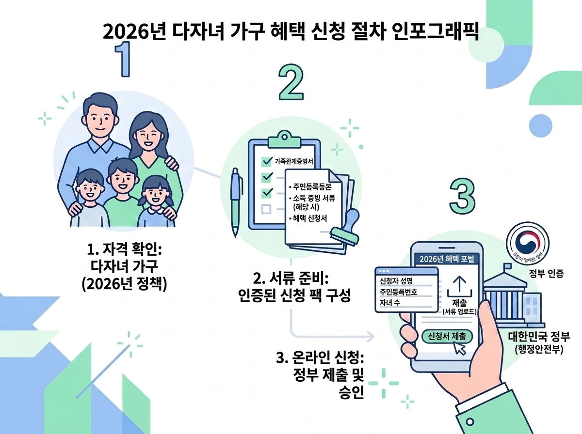 다자녀혜택 확인 및 신청절차