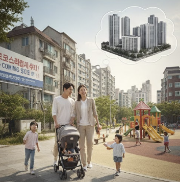 아이들이 살기 좋은 지역에 입주한 신혼부부