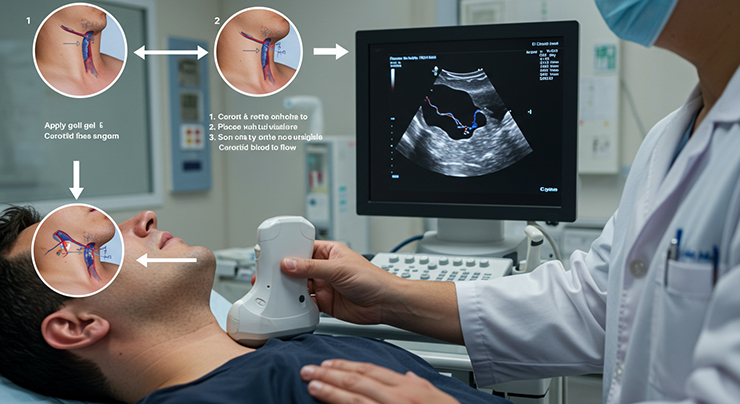 경동맥 초음파 검사방법 이미지