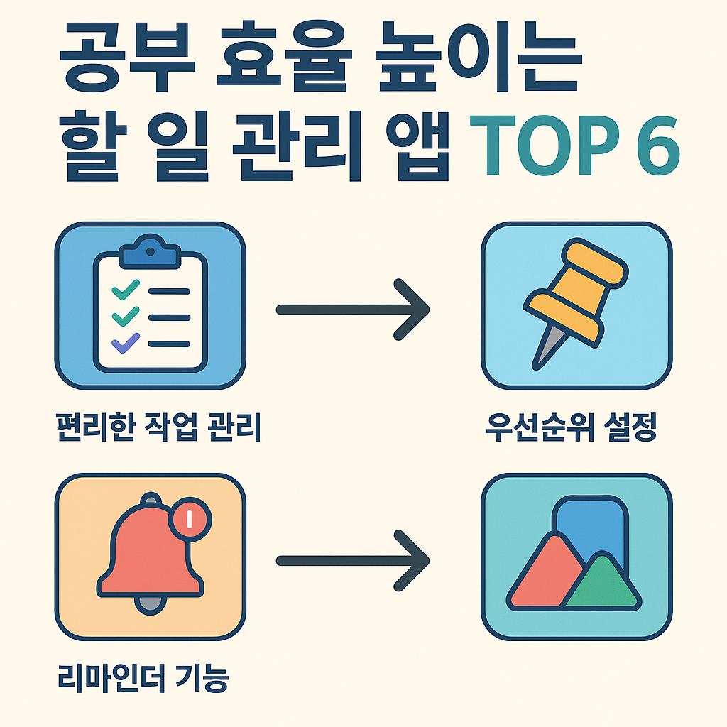 공부 효율 높이는 할 일 관리 앱 TOP 6