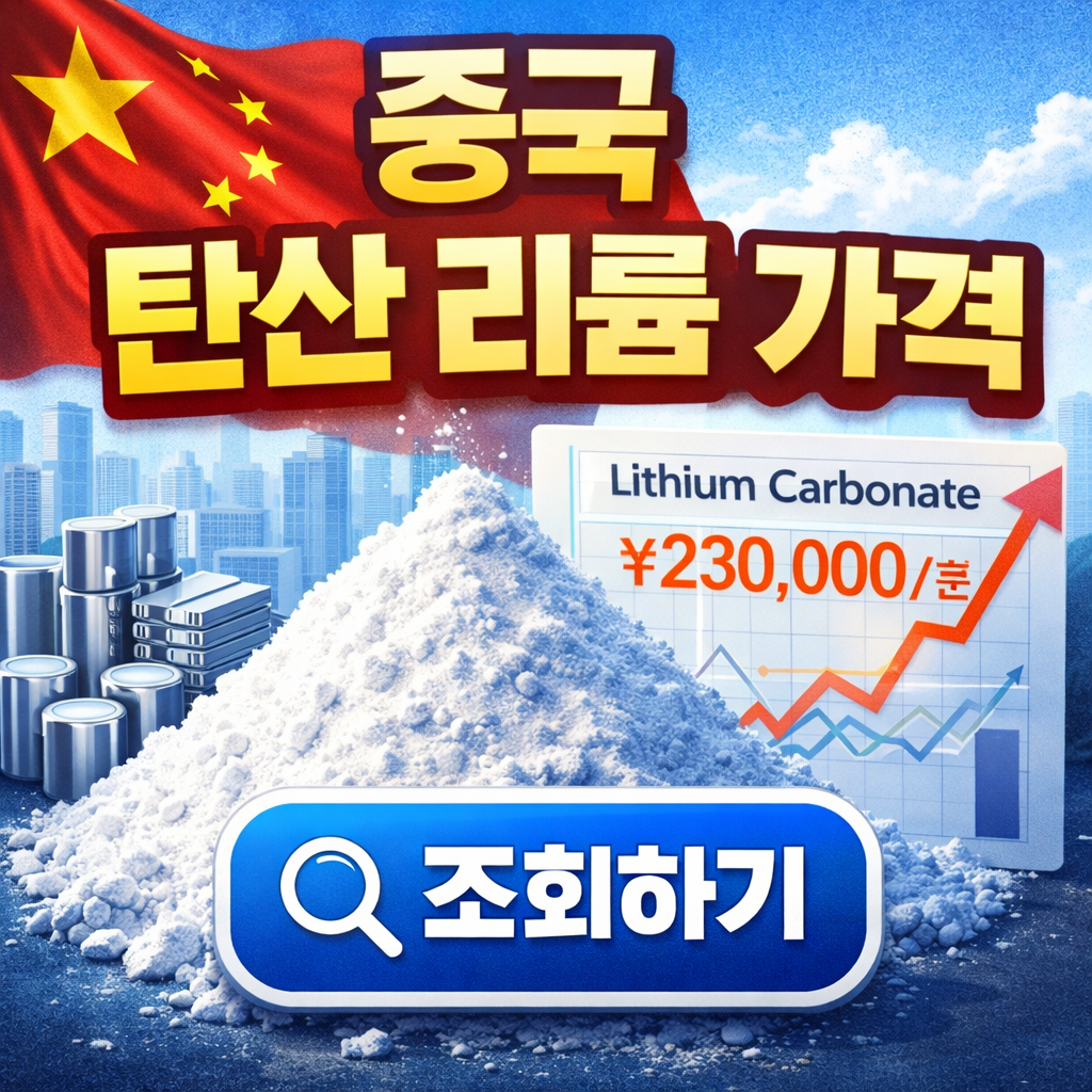 중국 탄산 리튬 가격 조회하기