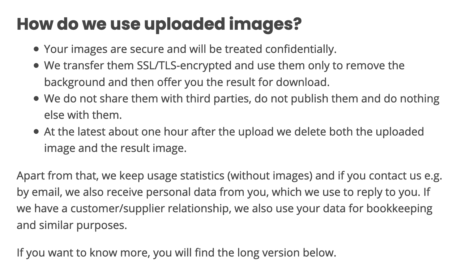 remove.bg 이미지 처리 방침
