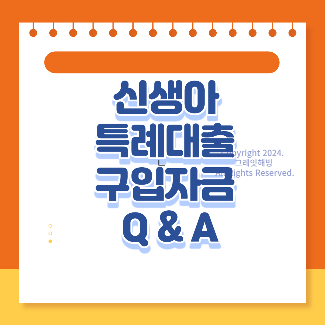 신생아 특례자금 대출 신청 Q&amp;A