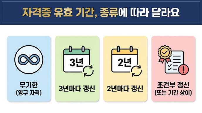 국내 VS 글로벌 자격증 갱신 비교