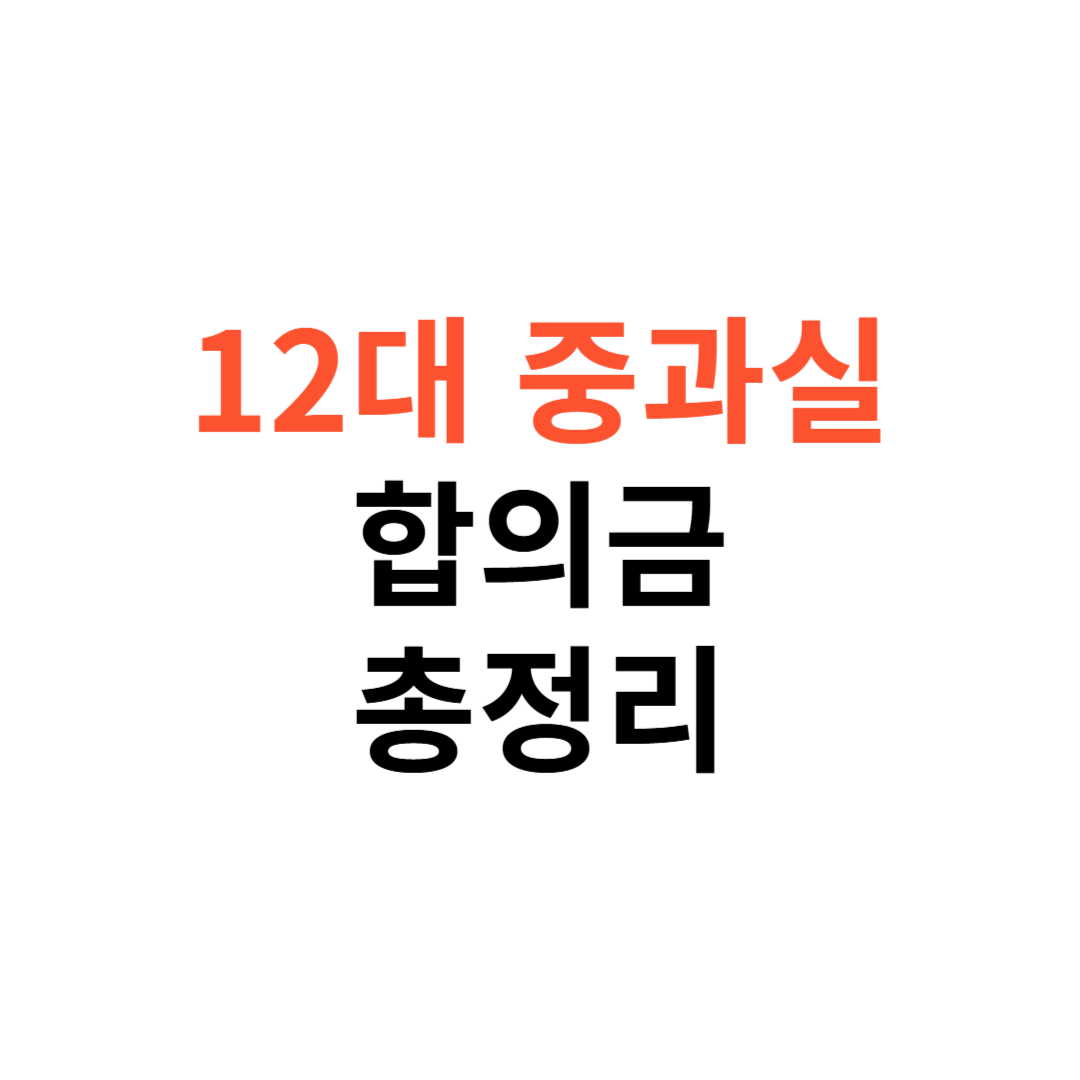 12대 중과실 사고 합의금