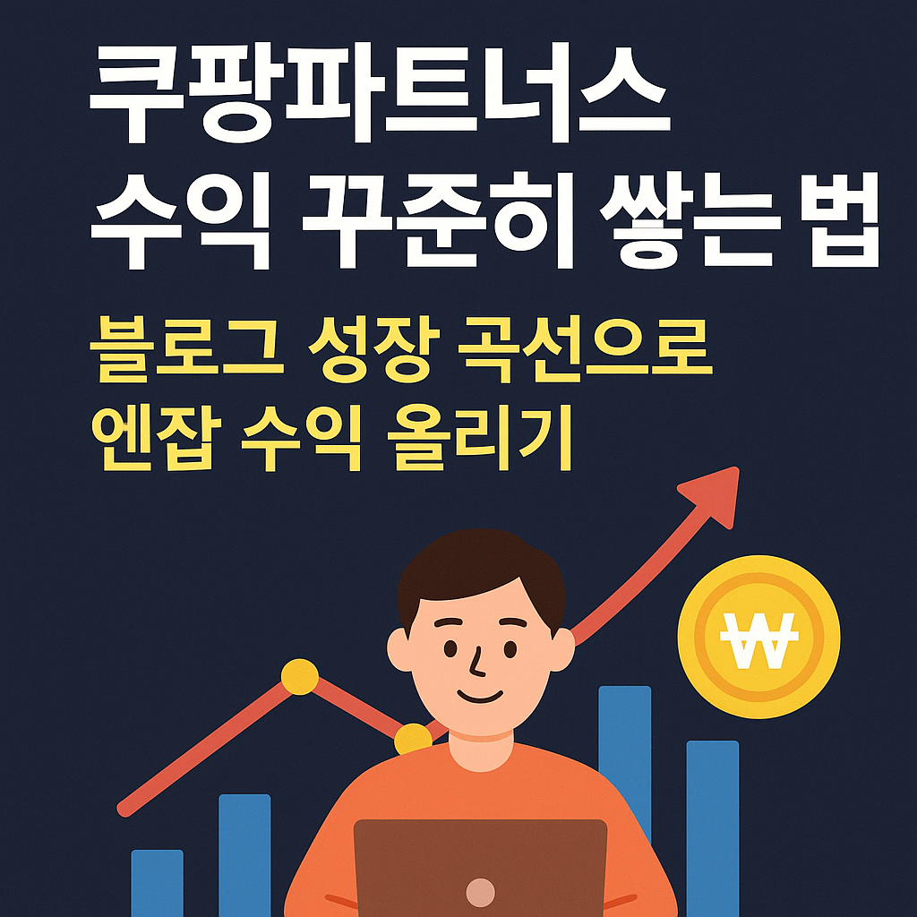 쿠팡파트너스 수익 꾸준히 쌓는 법, 블로그 성장 곡선으로 엔잡 수익 올리기