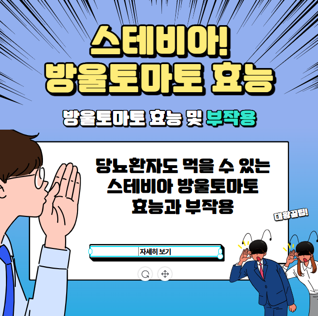 당뇨환자도 먹을 수 있는 스테비아 방울토마토 효능과 부작용