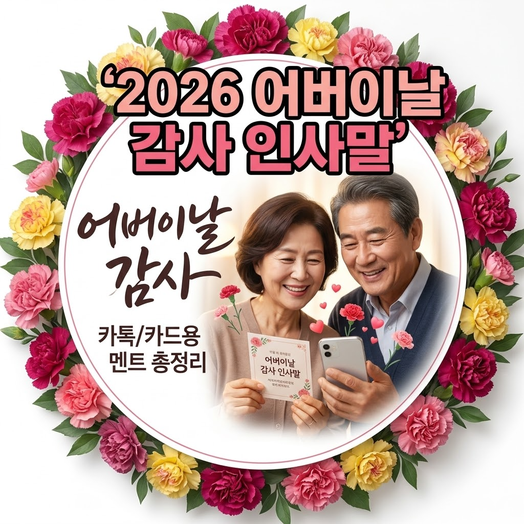▲ 2026 어버이날 문구 및 감사 인사말 (카톡/카드용): 상황별 맞춤 멘트
