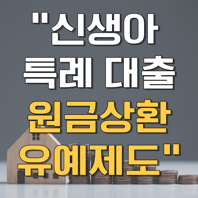 신생아 특례 대출 원금상환유예제도 총정리 블로그 글 대표 이미지