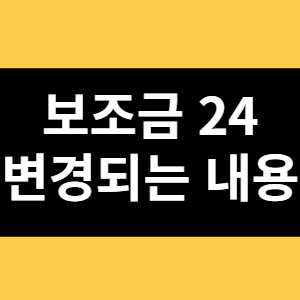 보조금 24 변경되는 내용 썸네일