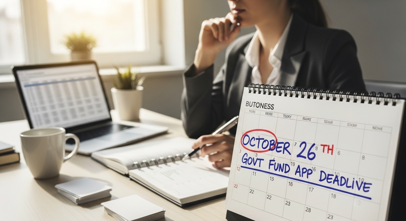 정책자금 신청 일정을 체크하는 달력 이미지